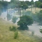 Видео. В Краснодон вошла колонна танков с российскими флагами