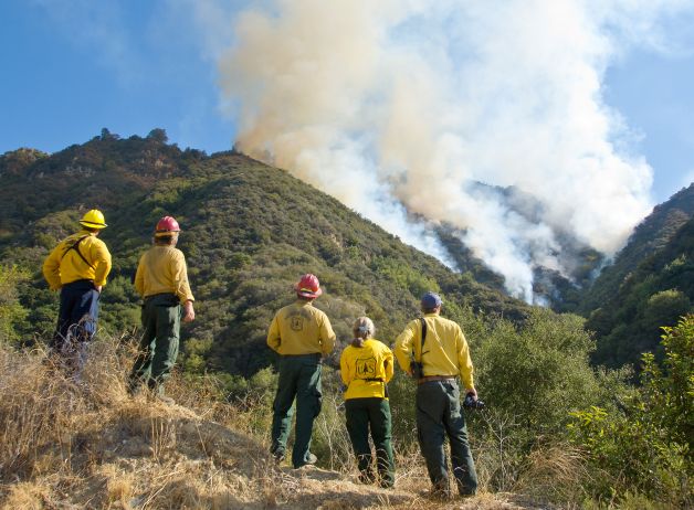 В Калифорнии бушует мощный пожар