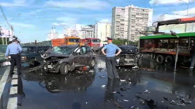 Авария на Кутузовском 17.07.2013 видео