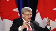 Canada's Prime Minister Stephen Harper speaks at the Prospectors and Developers Association of Canada Convention in Toronto