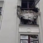 Луганская ОГА после взрыва. Видео
